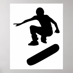 Póster silueta del skater