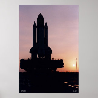 Póster Silueta del transbordador espacial STS-83
