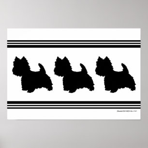 Póster Silueta Westie