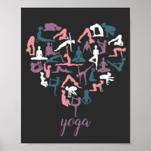 Siluetas de amor de yoga
