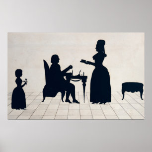 Póster Siluetas de Monsieur y de señora Roland