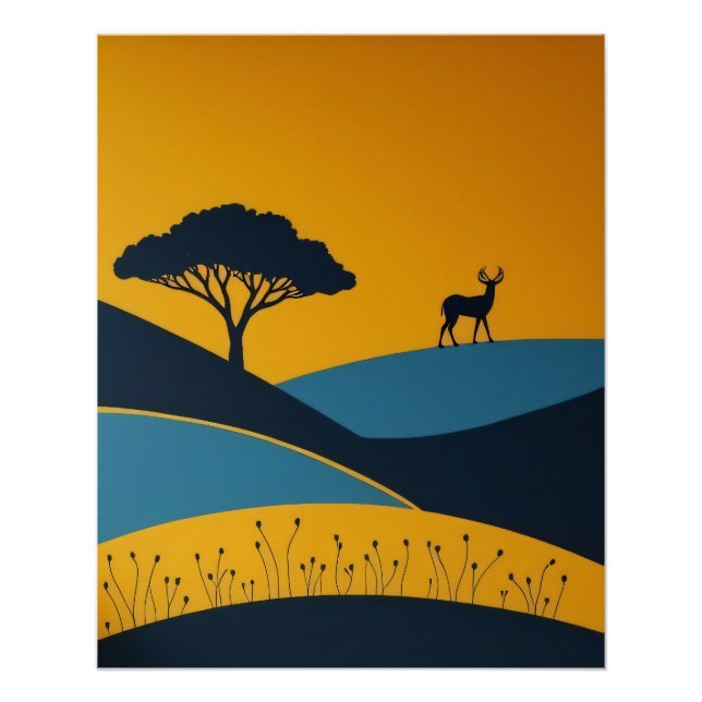 Póster Siluetas Serenas (Anverso)