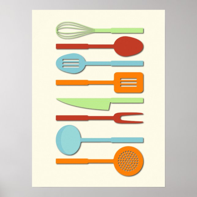 Póster Siluetas Utensil de Cocina ORBLC II (Frente)