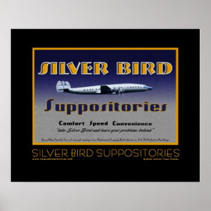 Póster Silver Bird Suppositories fine art poster