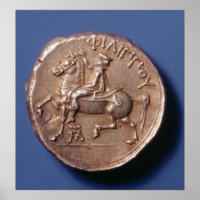 Póster Silver coin of Philip II of Macedon (Frente)