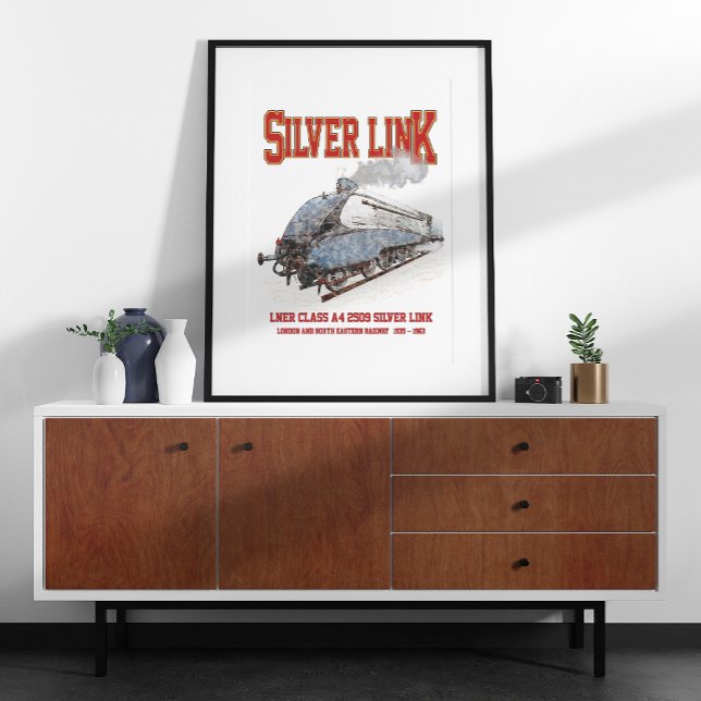 Póster Silver Link - Locomotora de vapor LNER Clase A4 25 (Subido por el creador)