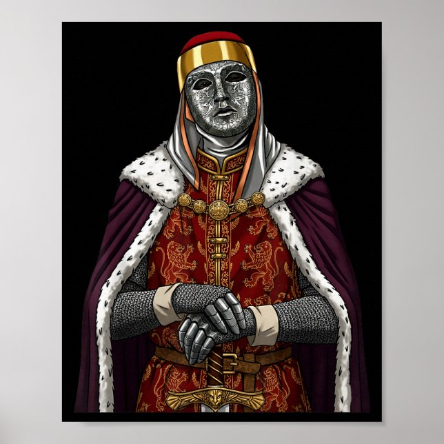 Póster Silver Mask King Baldwin Iv Golden Mask Medieval A (Frente)