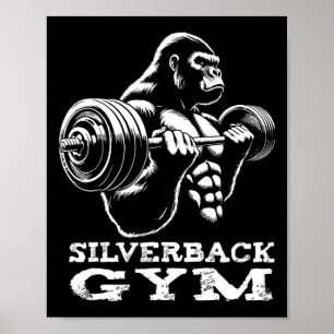 Póster Silverback Gym Gorila Halterofilia Fitne