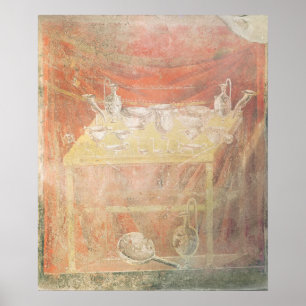 Póster Silverware en una mesa