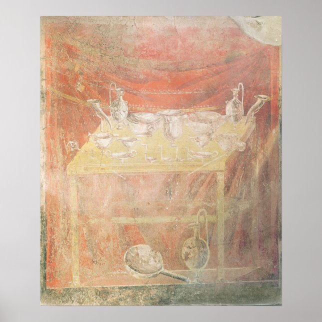 Póster Silverware en una mesa (Frente)