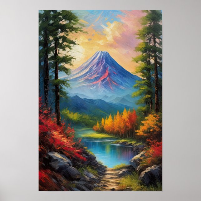 Póster Silvicultura en hues estacionales, volcán (Frente)