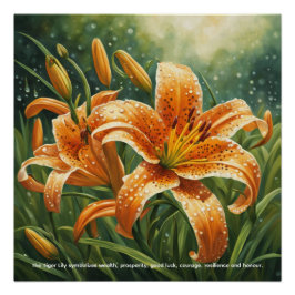Póster Simbolismo de la Lilium lancifolia