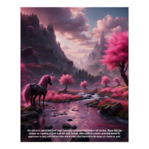Póster Simbolismo de Unicornio