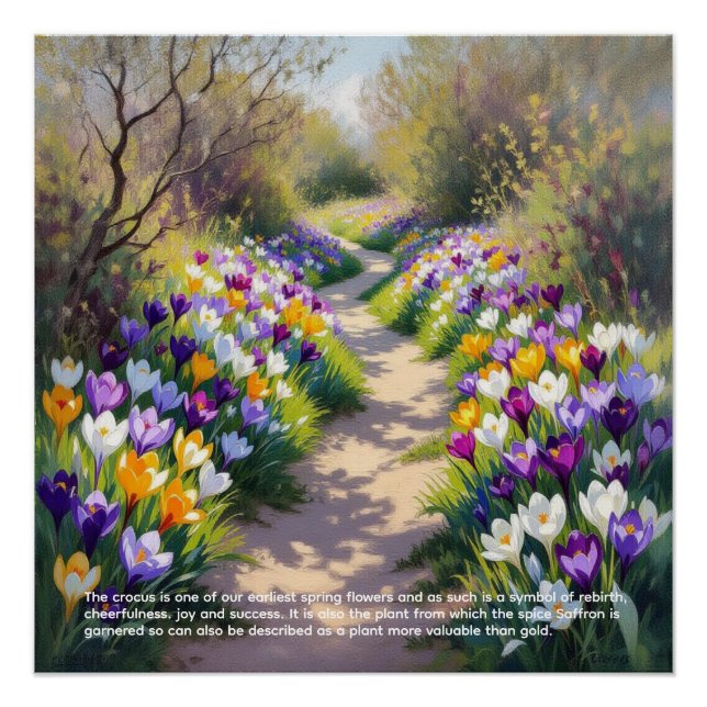 Póster Simbolismo del Crocus (Anverso)