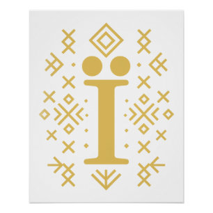 Póster Símbolo Ї en el patrón folclórico ucraniano - Patr