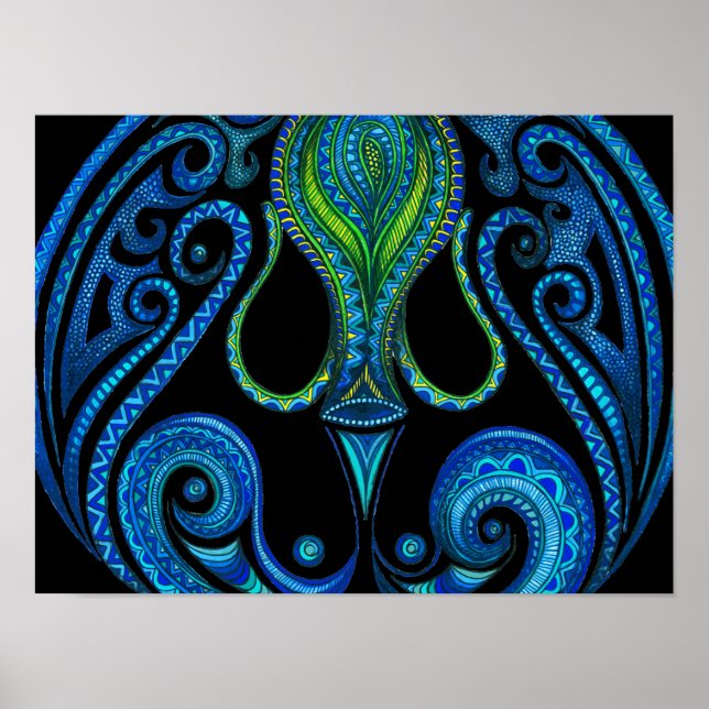 Póster Símbolo acuario (Frente)