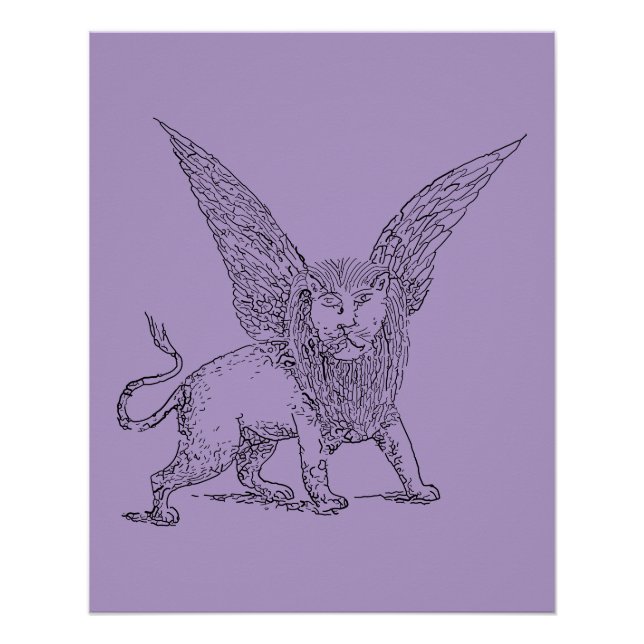 Póster Símbolo alado de San Marcos (Anverso)