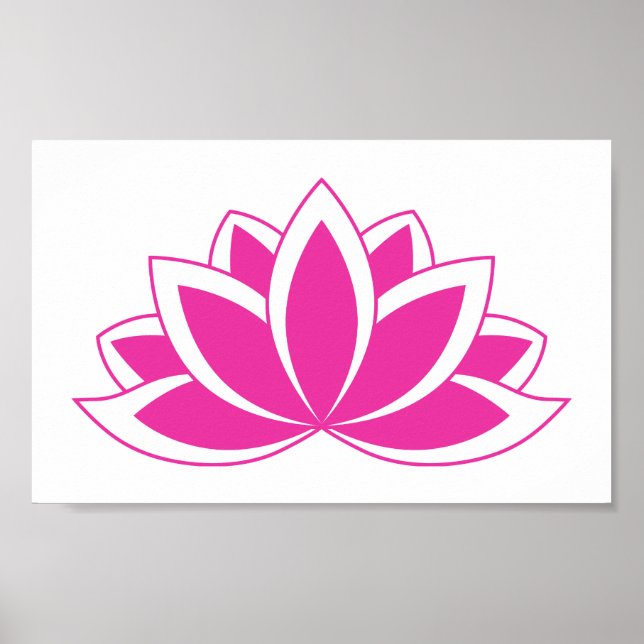 Póster Símbolo budista rosa original flor Lotus (Frente)