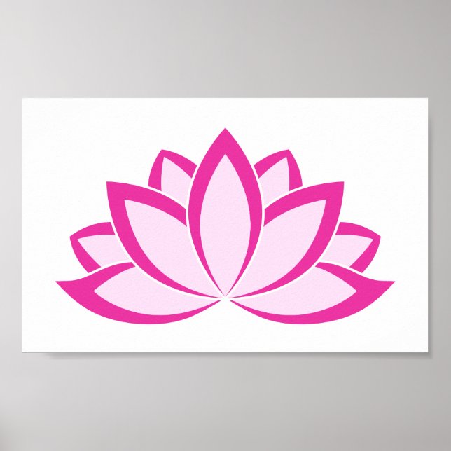Póster Símbolo budista rosa original flor Lotus (Frente)