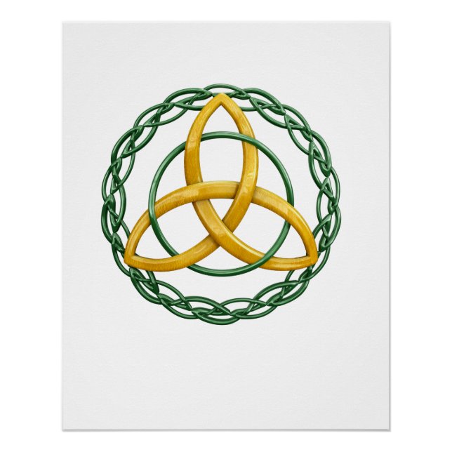 Póster Símbolo celta Triquetra Knot de Trinidad (Anverso)