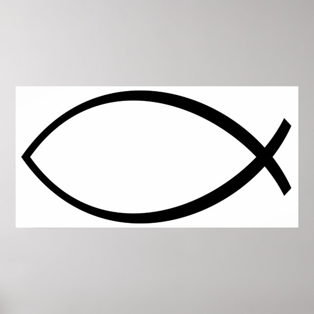 Póster Símbolo cristiano de pescado (Ichthys) (Frente)