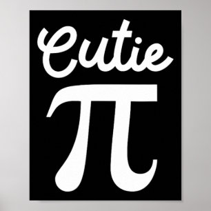 Póster Símbolo Cutie Pi astuto matemáticas geek entusiast