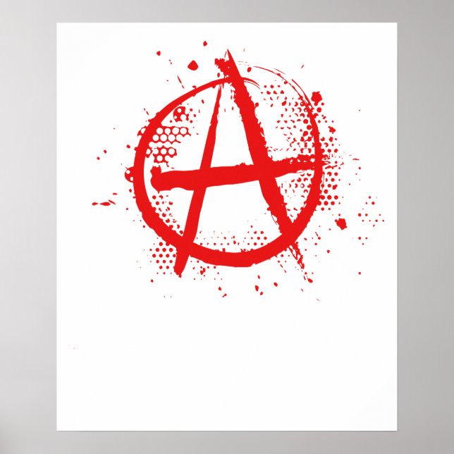 Póster símbolo-de-anarquía vintage (Frente)