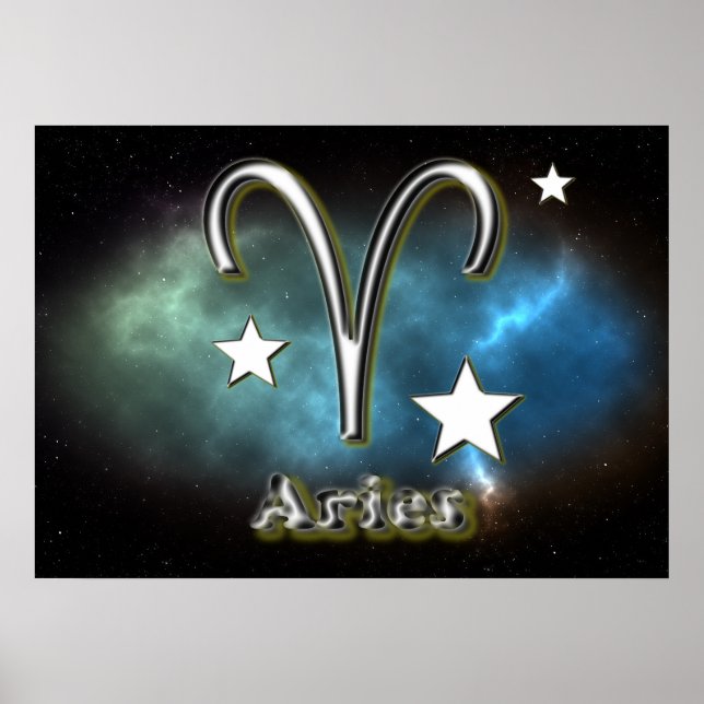 Póster Símbolo de Aries (Frente)