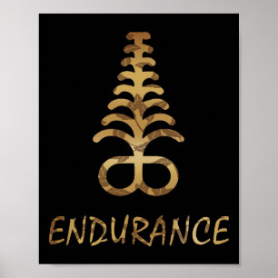 Póster Símbolo de Aya Endurance Adinkra Ghana África Occi