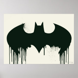 Póster Símbolo de Batman Logo de Spraypaint
