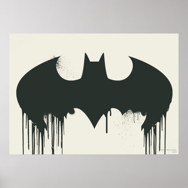 Póster Símbolo de Batman | Logo de Spraypaint (Frente)