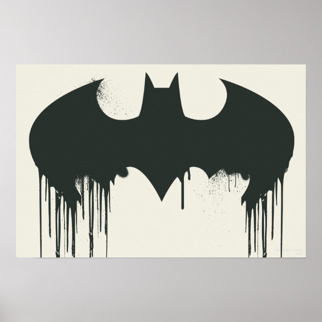 Póster Símbolo de Batman | Logo de Spraypaint (Frente)