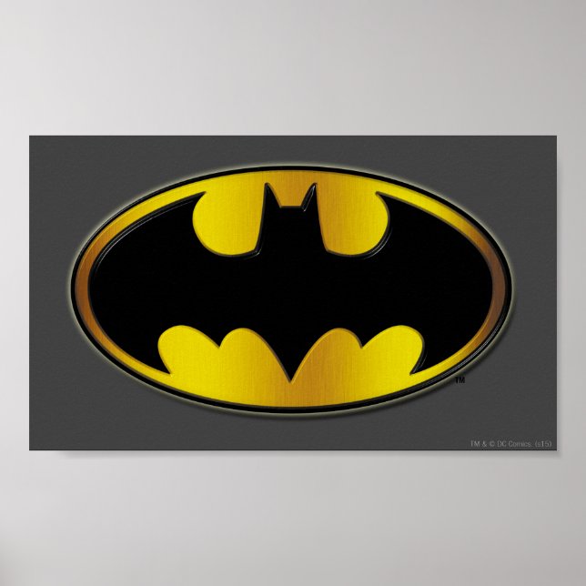 Póster Símbolo de Batman | Logotipo de degradado ovalado (Frente)