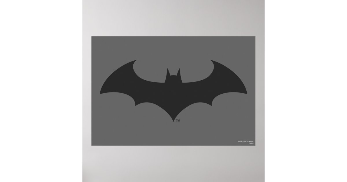 Póster Símbolo de Batman | Logotipo de silueta simple 