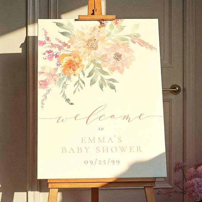 Póster Símbolo de bienvenida de Baby Shower de las flores (Subido por el creador)
