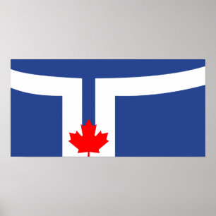 Póster Símbolo de canadá de la bandera de Toronto