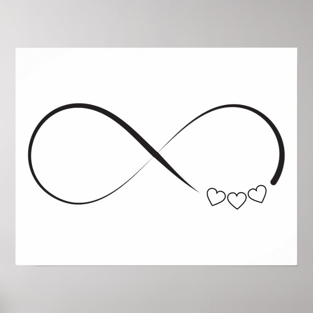 Póster Símbolo de corazones infinitos (Frente)