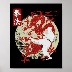 Póster Símbolo de dragón kenipo karate