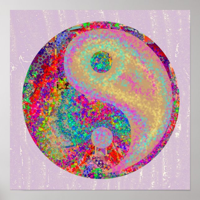Póster Símbolo de equilibrio de vida chino YIN YANG YinYa (Frente)