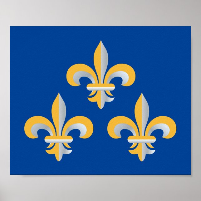 Póster Símbolo de Flor de Lis (Frente)