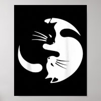 Símbolo de gato Yin Yang Cuadros Gato Blanco Y Neg