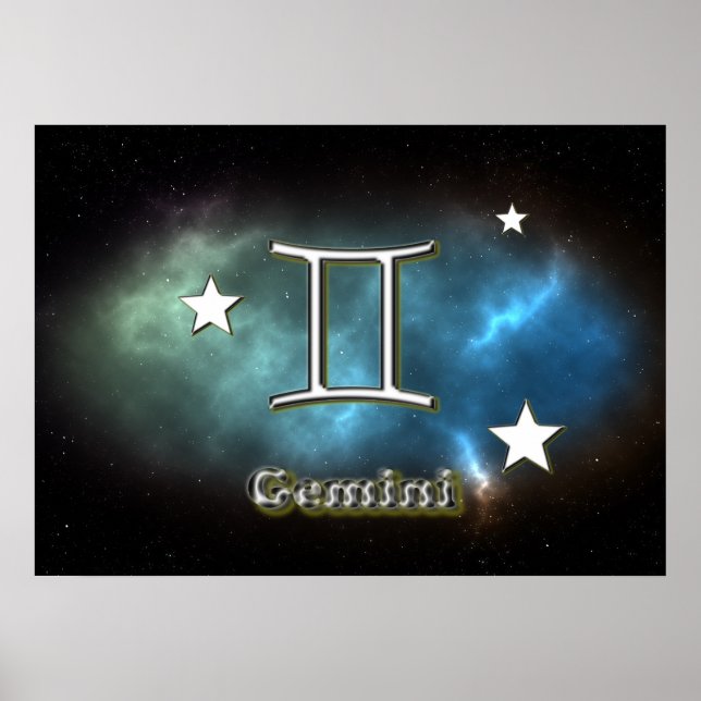 Póster Símbolo de Gemini (Frente)