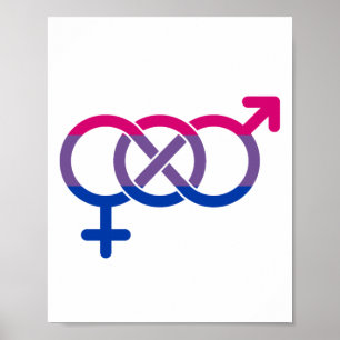 Póster Símbolo de género bisexual