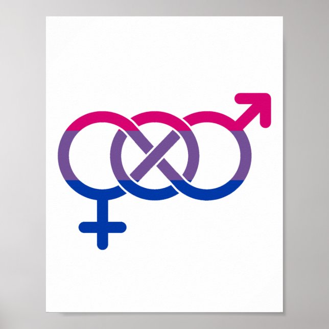 Póster Símbolo de género bisexual (Frente)