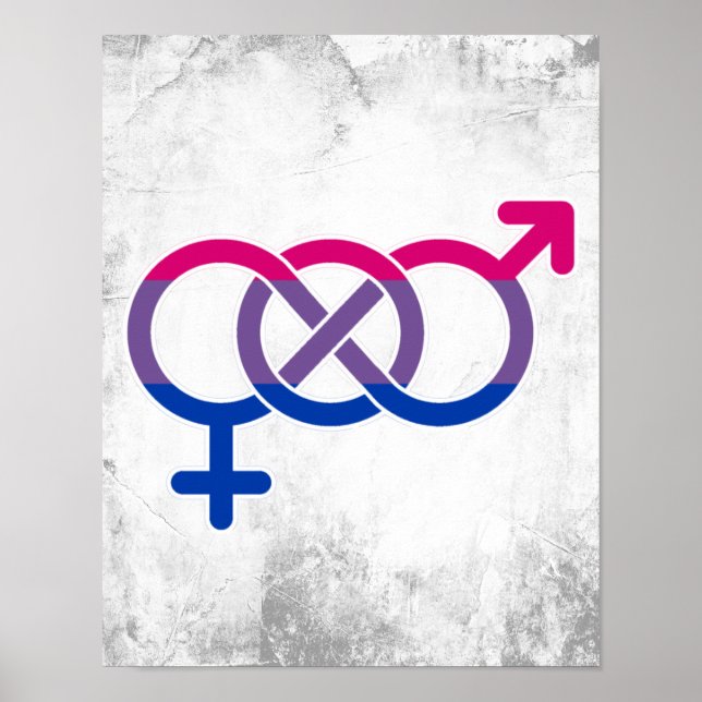Póster Símbolo de género bisexual (Frente)