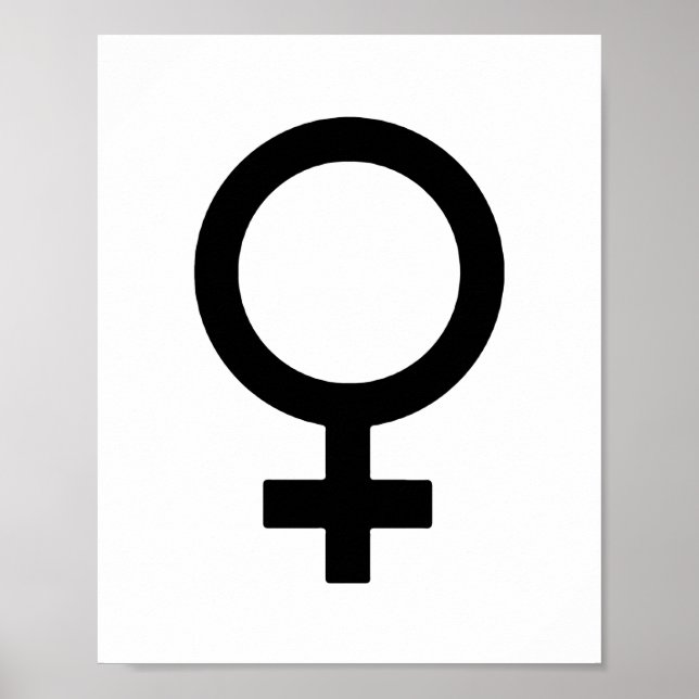 Póster Símbolo de género femenino (Frente)