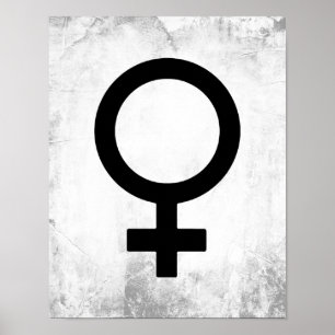 Póster Símbolo de género femenino