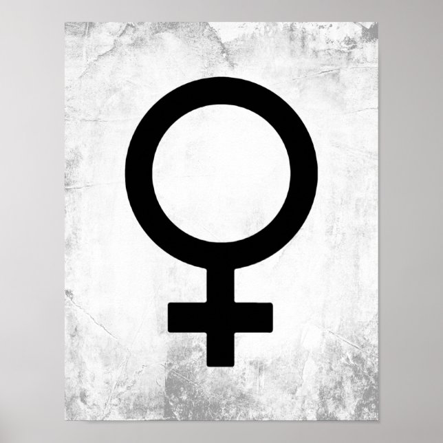 Póster Símbolo de género femenino (Frente)
