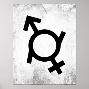 Póster Símbolo de género femenino y masculino