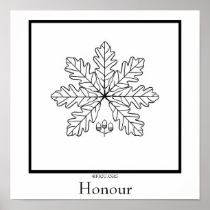 Póster Símbolo de honor
